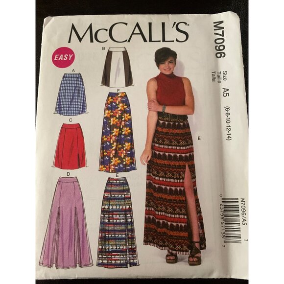 McCall's Misses Skirt Sewing Pattern Sz 6 - 14 M7096 - Uncut - Picture 9 of 9